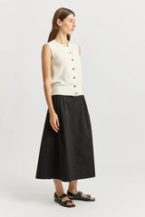 FINE BUTTON TANK | White