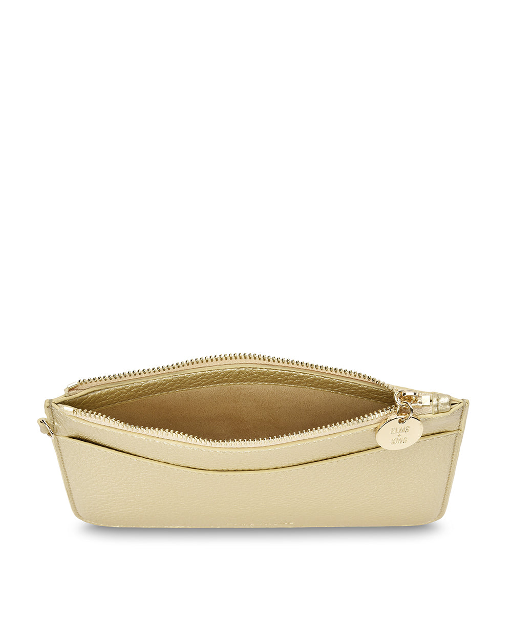 FLAT POUCH in Gold by Elms and King