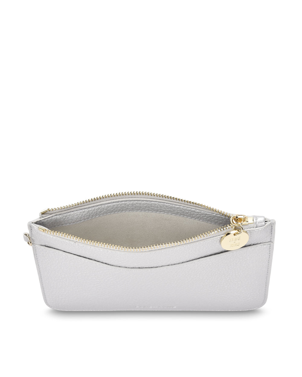 FLAT POUCH in Silver by Elms and King