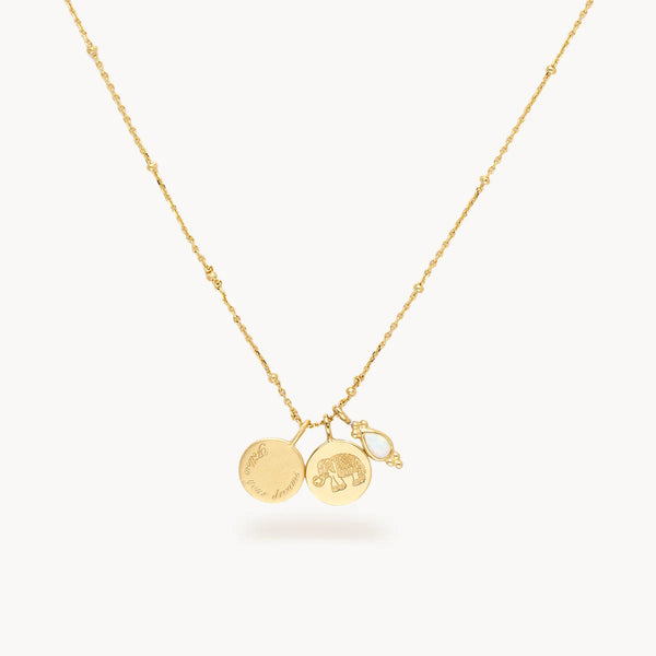 FOLLOW YOUR DREAMS NECKLACE in Gold from By Charlotte