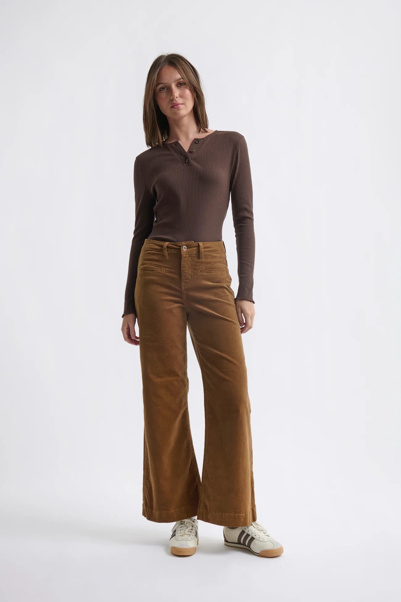 FREYA VELVET JEAN in Toffee Velvet by Kireina