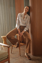 FREYA VELVET JEAN in Toffee Velvet by Kireina