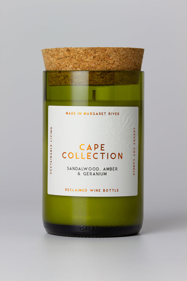 CAPE COLLECTION CANDLE in Sandalwood + Amber