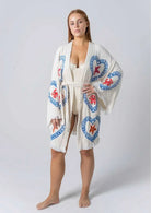 NATURAL MIDI ROBE | Crab + Sea Star Print - Darling & Domain