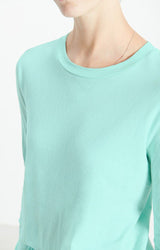 GAMIPY LONG SLEEVE TEE Gami28 in Jade in White by American Vintage