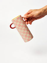 GRIFFE BUD VASE in Pink Check by Jones & Co
