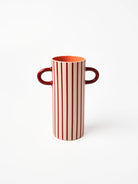 GRIFFE BUD VASE in Pink Pinstripe by Jones & Co