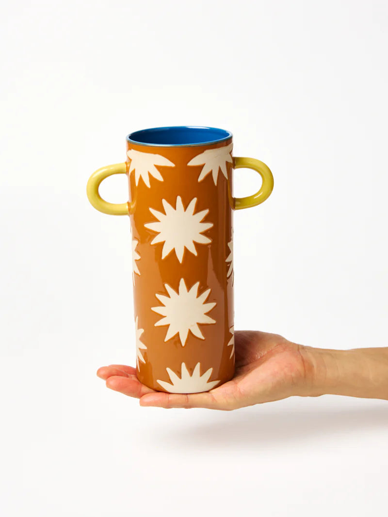 GRIFFE TALL VASE in Mustard Star by Jones & Co