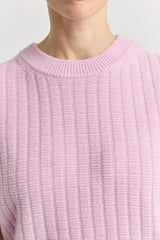 Grid Knit Vest in Powder Pink by Toorallie