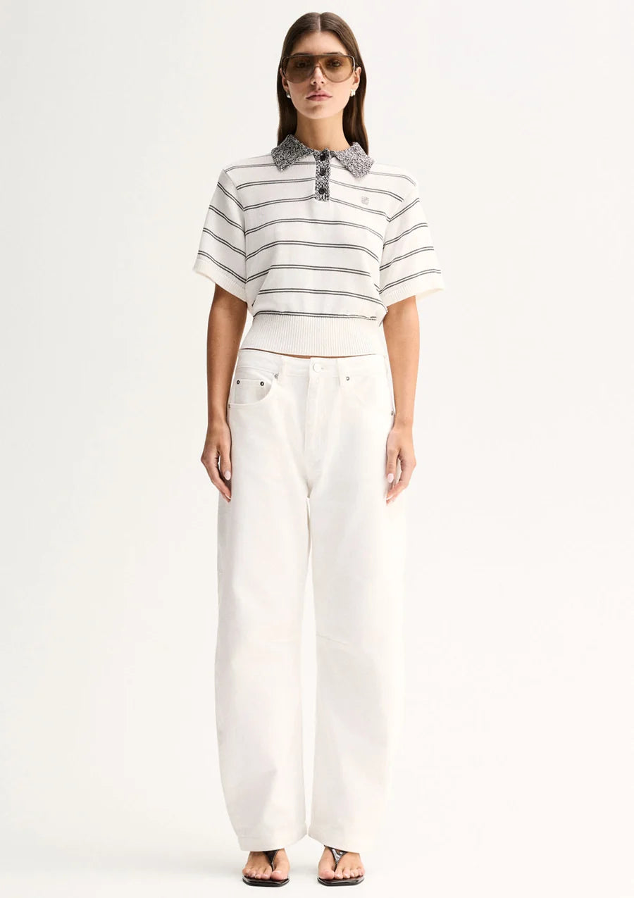 HARLEY KNIT TEE in White by Elka Collective