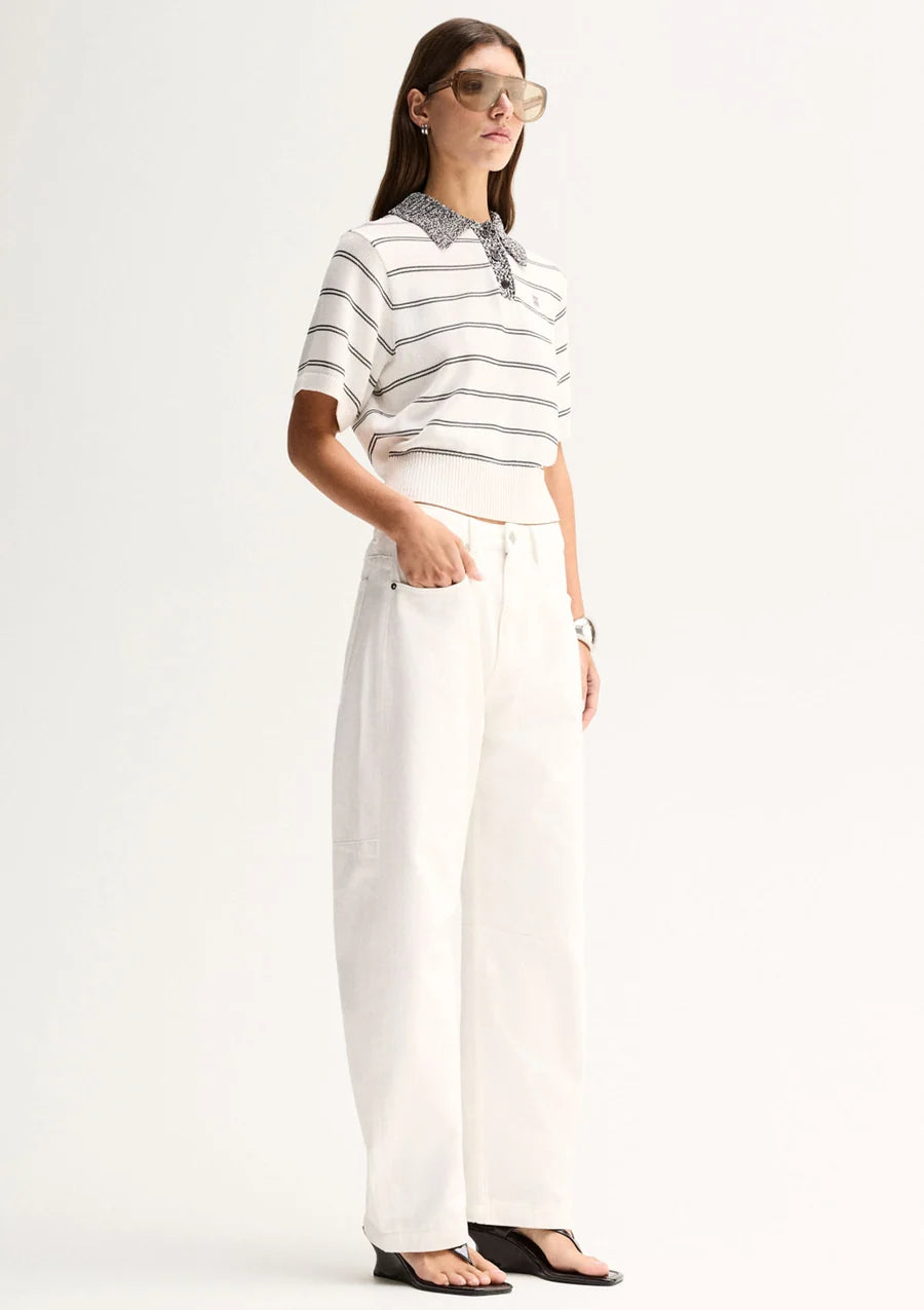 HARLEY KNIT TEE in White by Elka Collective