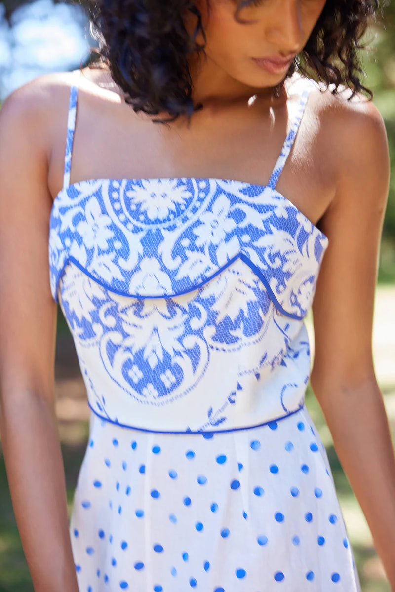 HATTIE DRESS in Royal Antique from Aston Studio