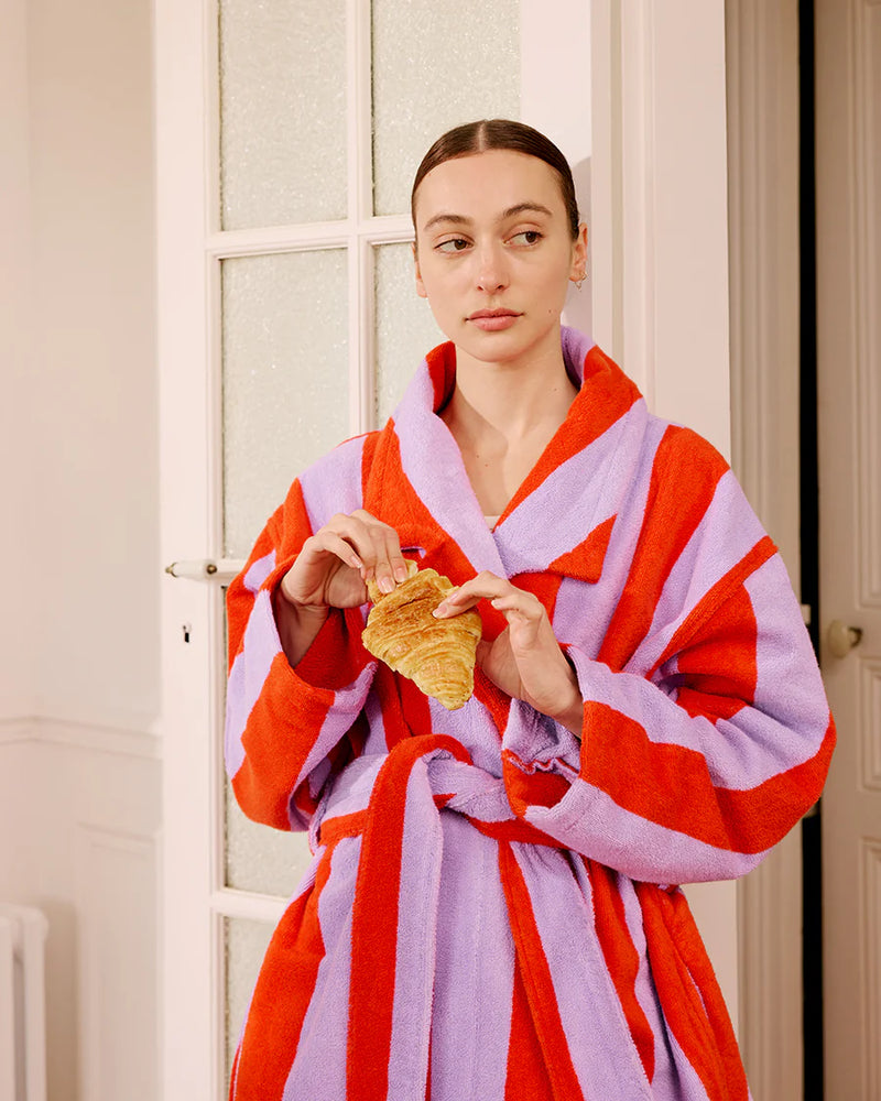 HOMMEY ROBE | Grapefruit Stripes