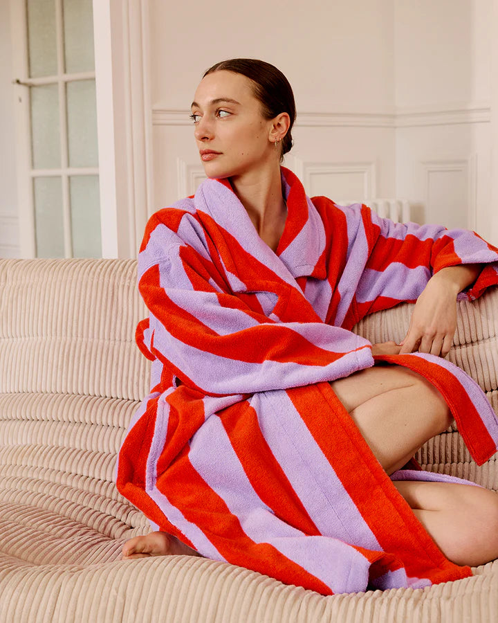 HOMMEY ROBE | Grapefruit Stripes