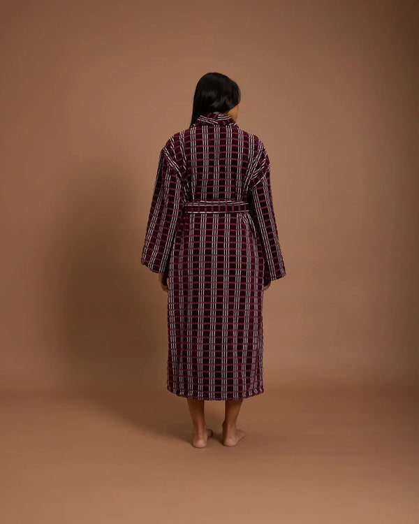 HOMMEY ROBE in Blackberry from Hommey