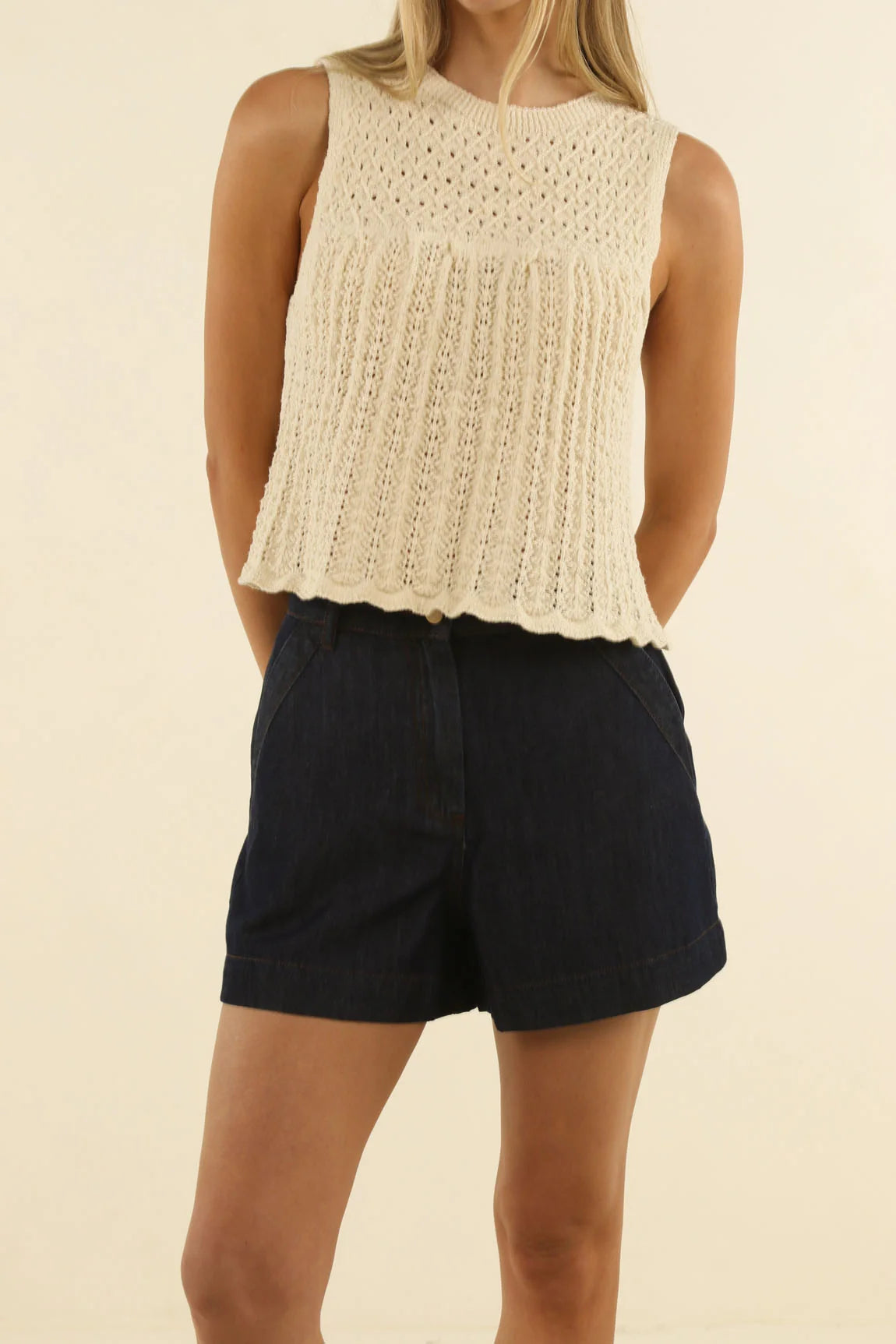 IVY DENIM SHORT in Dark Blue by Humidity Lifestyle