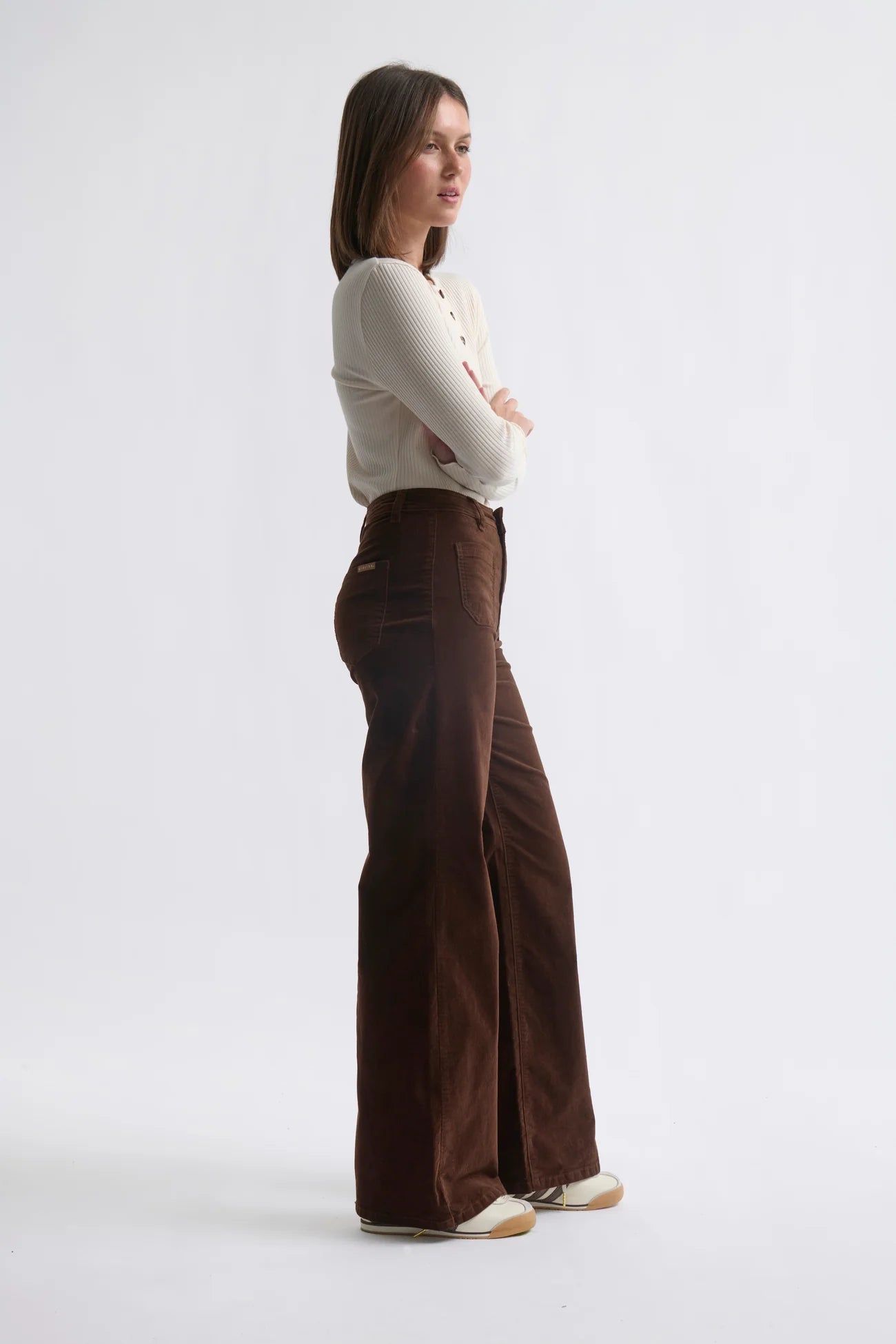 HARPER VELVET JEAN in Chocolate by Kireina