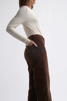HARPER VELVET JEAN in Chocolate by Kireina