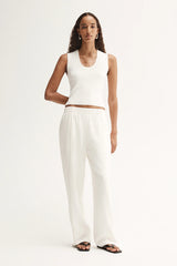 Harumi Pant in White by Elka Collective