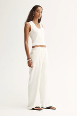 Harumi Pant in White by Elka Collective