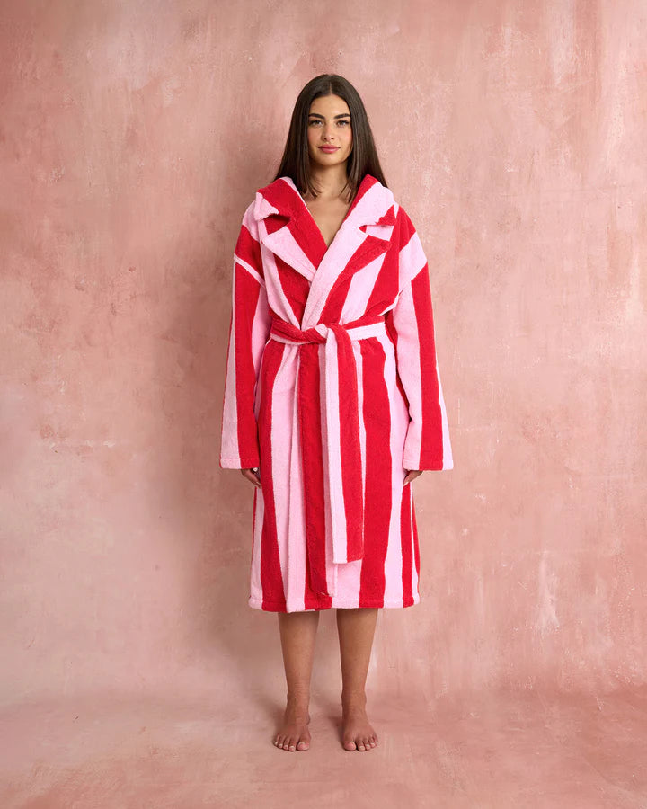 Hommey Robe cherry stripe