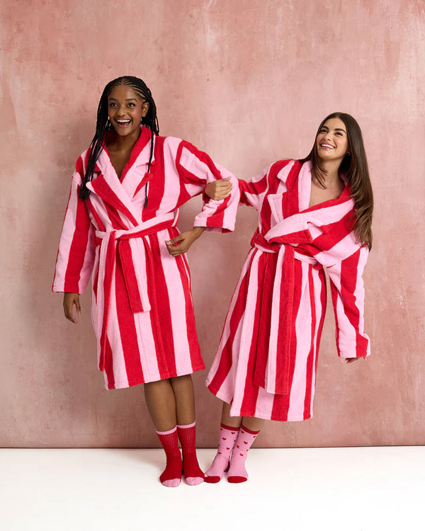 Hommey Robe cherry stripe