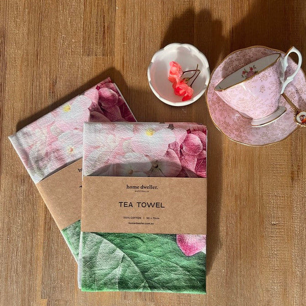 TEA TOWEL in Hydrangea by Home Dwellers