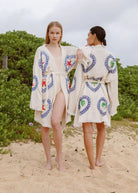 NATURAL MIDI ROBE | Crab + Sea Star Print - Darling & Domain