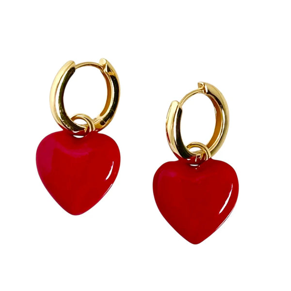 HOT POP EARRING in Red by Gold Sister