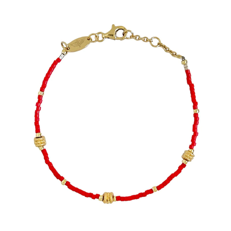 SUNSHINE BEACH BRACELET in Red by Gold Sister 