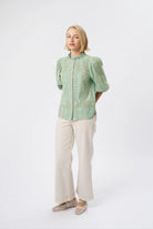 ISABELLA SHIRT in Grape Green by Kireina