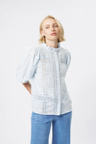 ISABELLA SHIRT in Powder Blue by Kireina