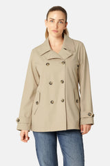 ILSE JACOBSEN TRENCHRAIN02 PEACOAT | White Pepper
