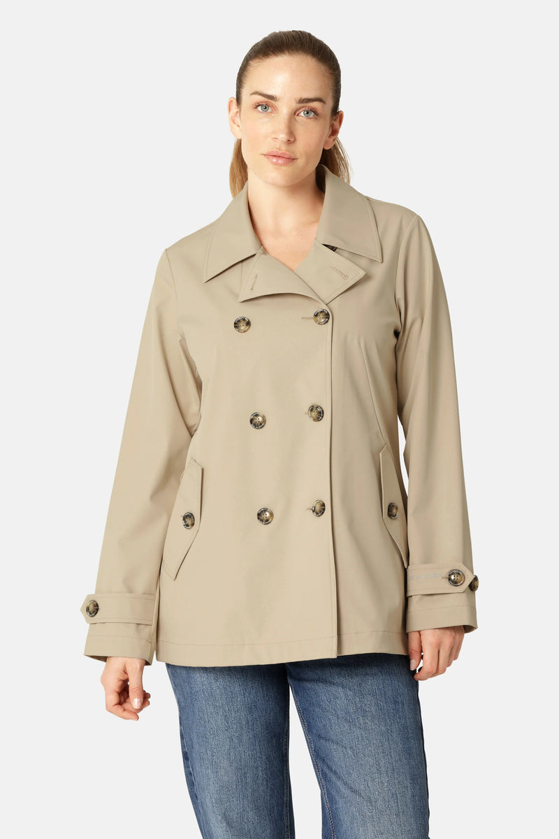ILSE JACOBSEN TRENCHRAIN02 PEACOAT | White Pepper