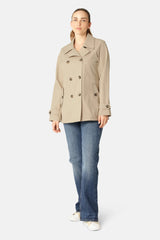 ILSE JACOBSEN TRENCHRAIN02 PEACOAT | White Pepper