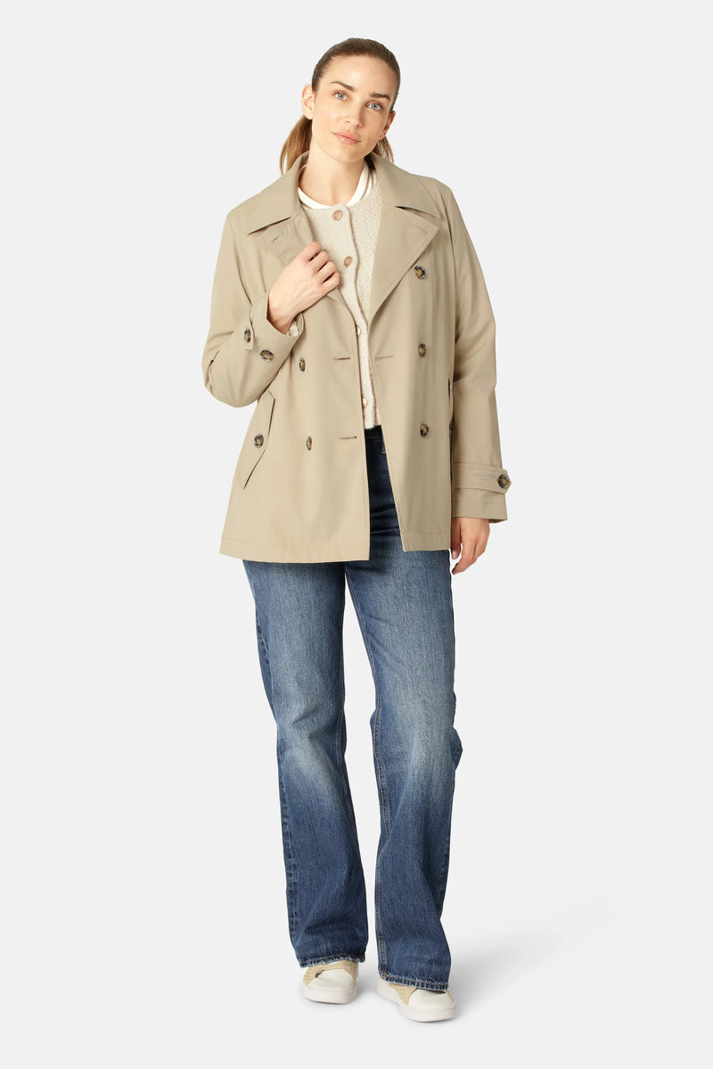 ILSE JACOBSEN TRENCHRAIN02 PEACOAT | White Pepper