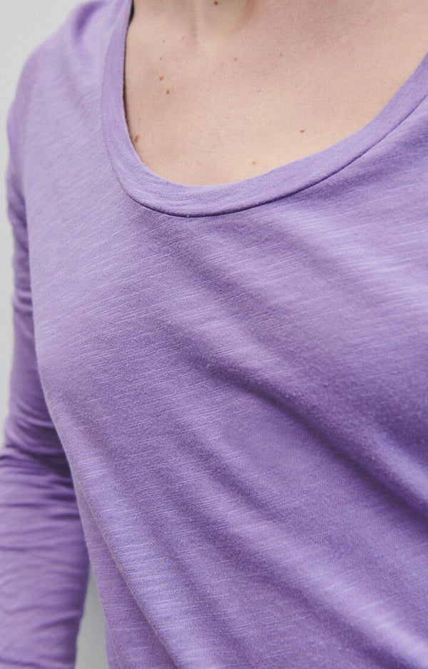 American Vintage JACKSONVILLE LONG SLEEVE TEE in Vintage Violette
