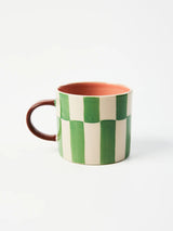 BLOOMIE GREEN CHECK MUG