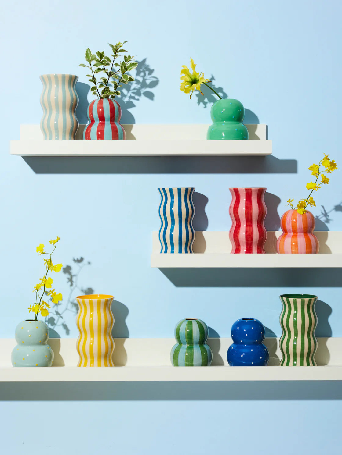 FONDA GREEN BLUE DOTTY VASE - Darling & Domain