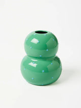 FONDA GREEN BLUE DOTTY VASE
