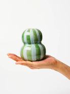 FONDA GREEN BLUE STRIPE VASE - Darling & Domain