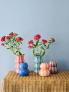 PALMA RED PINK STRIPE VASE - Darling & Domain