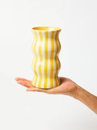 PALMA YELLOW STRIPE VASE - Darling & Domain