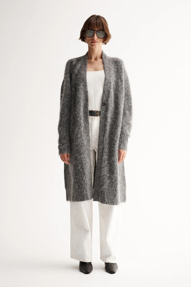 SIMONE KNIT CARDIGAN | Charcoal Marle