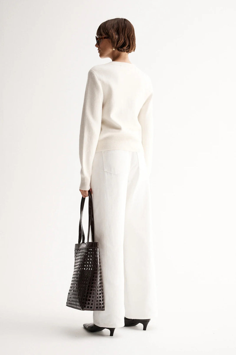 SASCHIA KNIT CARDIGAN | White Marle