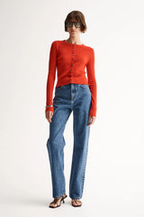 Elka Collective ASTRID CARDIGAN in Red