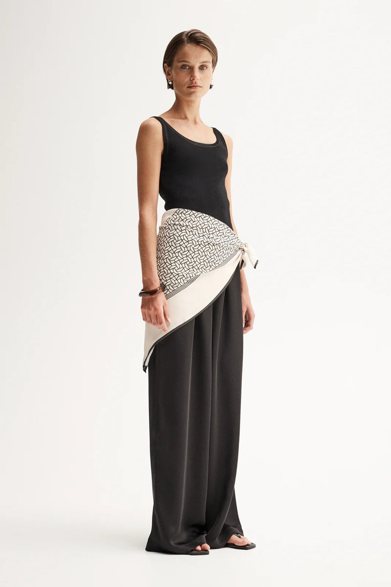 CORALIE KNIT TOP | Black