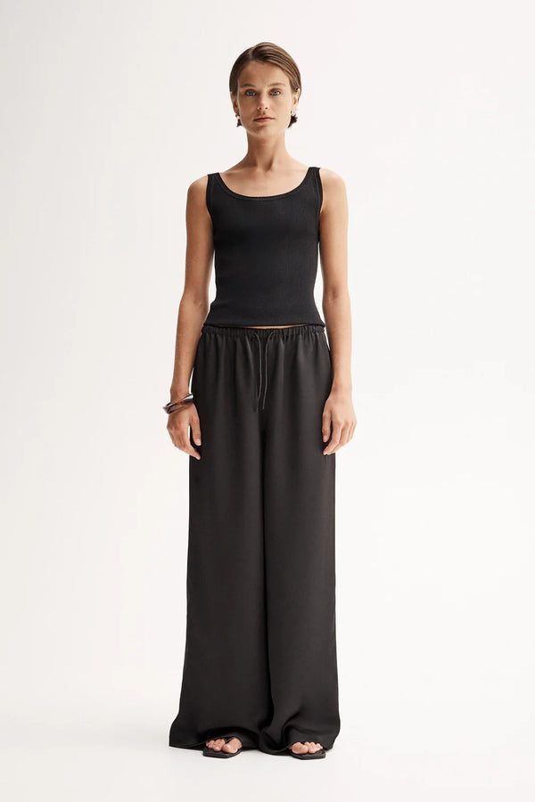 CORALIE KNIT TOP | Black
