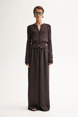 VICTORIA KNIT CARDIGAN | Chocolate
