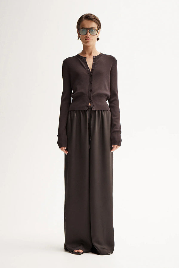 VICTORIA KNIT CARDIGAN | Chocolate